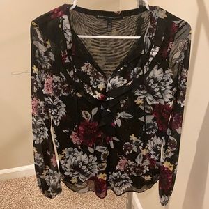 WHBM floral blouse